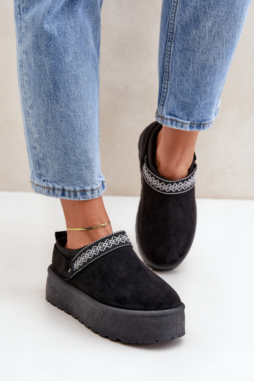 Snehule S Ornatem Haftem čierna Selithria