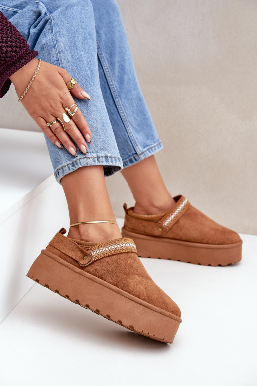 Snehule S Ornatem Haftem Hnedá farba Selithria