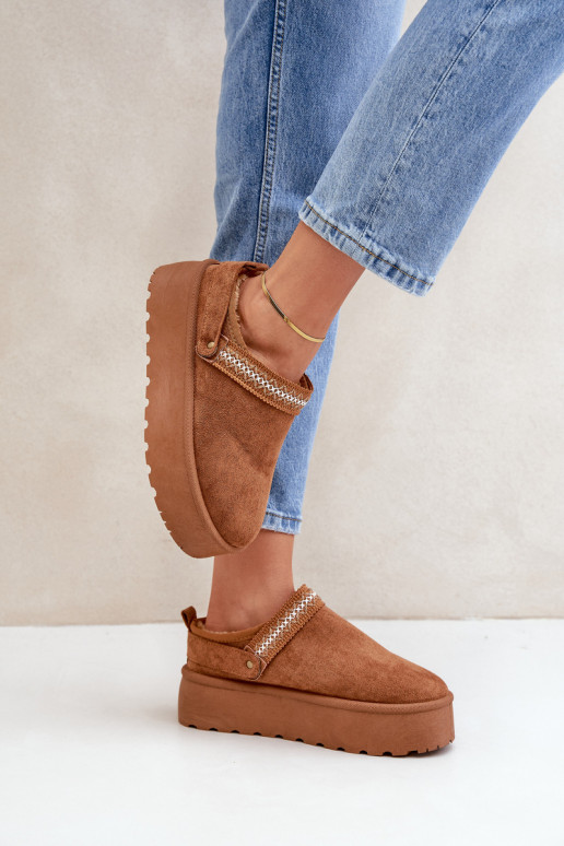 Snehule S Ornatem Haftem Hnedá farba Selithria