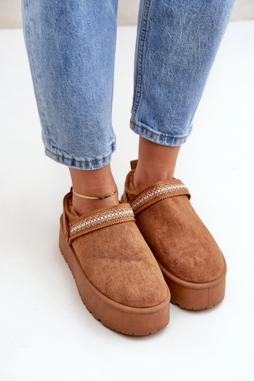 Snehule S Ornatem Haftem Hnedá farba Selithria