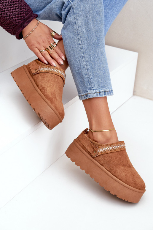 Snehule S Ornatem Haftem Hnedá farba Selithria