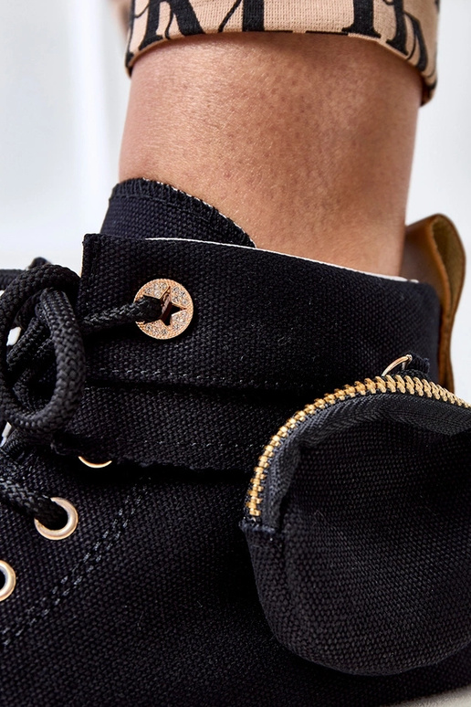 Čierne vysoké tenisky na platforme s...