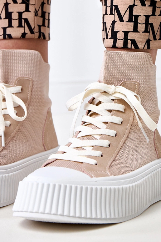 Ružové nazúvacie tenisky s platformou...