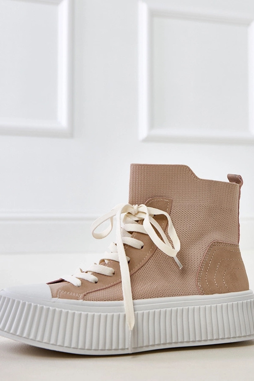 Ružové nazúvacie tenisky s platformou...