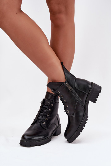 zahriať sa Dámske čižmy Zapnuté Klocku Vinceza 58609 čierna