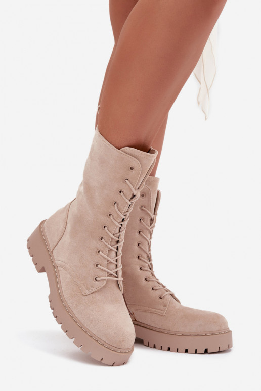 Pracovné členkové topánky Dámske zahriať sa béžová Márvielle Pracovné členkové topánky Dámske zahriať sa béžová Márvielle