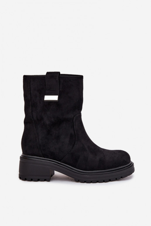 zahriať sa Dámske čižmy Zapnuté nízkom opätku čierna Mirellea