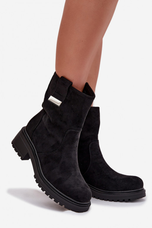 zahriať sa Dámske čižmy Zapnuté nízkom opätku čierna Mirellea