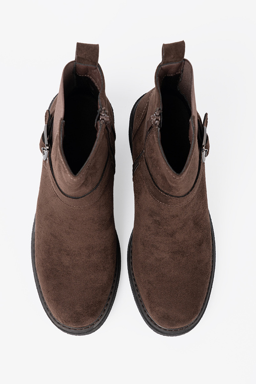 Štýlový Hnedá farba čižmy na stabilnej päte