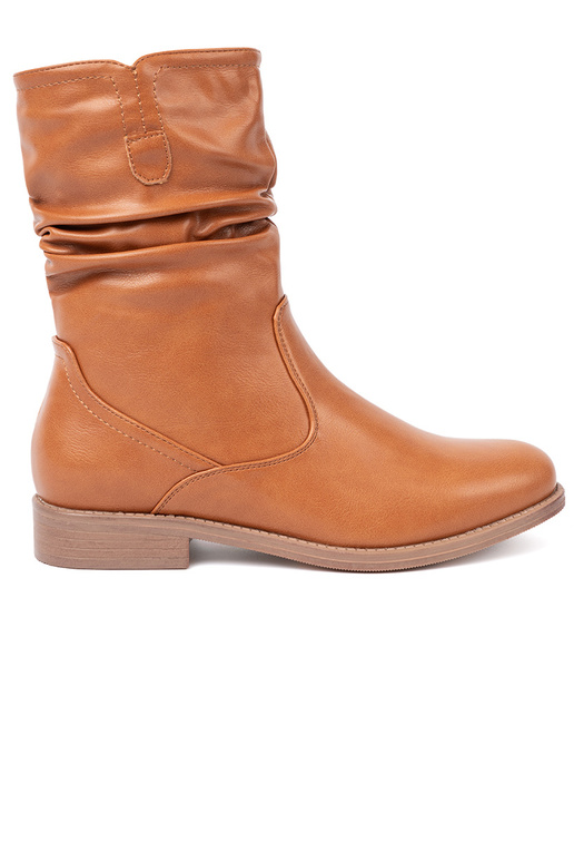 KomfortoIne čižmy karmeloIne z marszczeniami