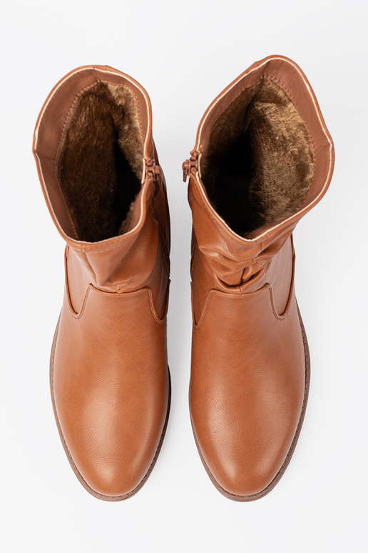 KomfortoIne čižmy karmeloIne z marszczeniami