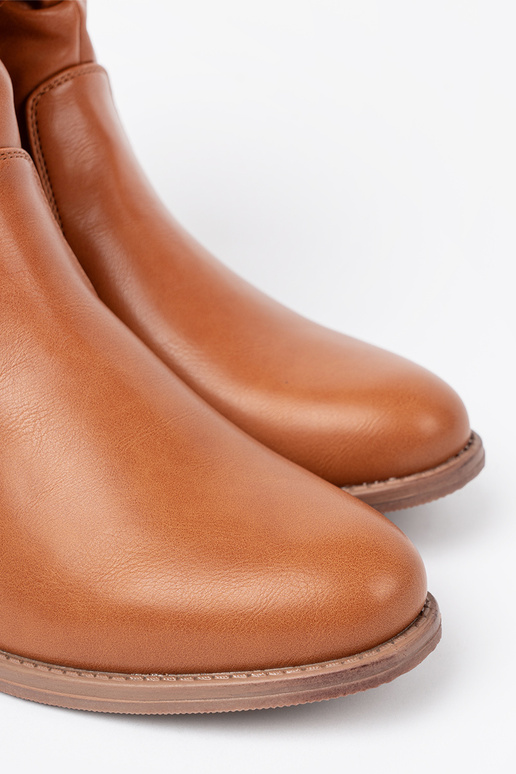 KomfortoIne čižmy karmeloIne z marszczeniami