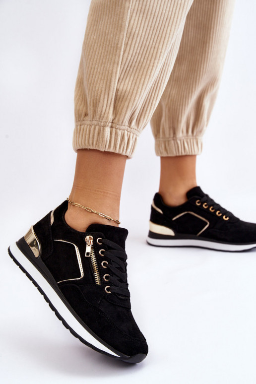 zo semišu tenisky s platformou čierna Riverside