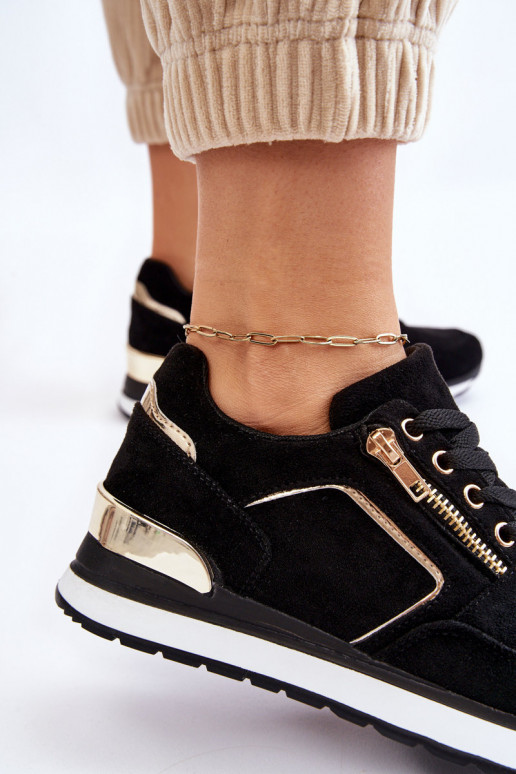 zo semišu tenisky s platformou čierna Riverside