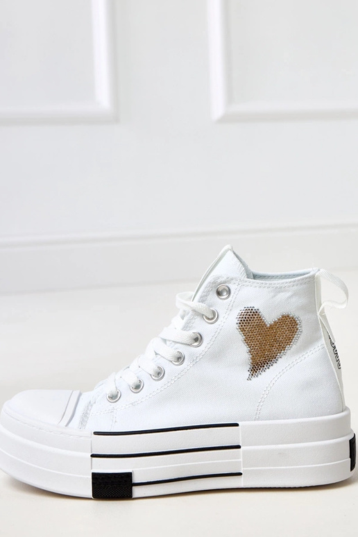 Biele vysoké športové topánky s...