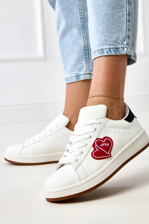 Biele športové topánky s platformou a...