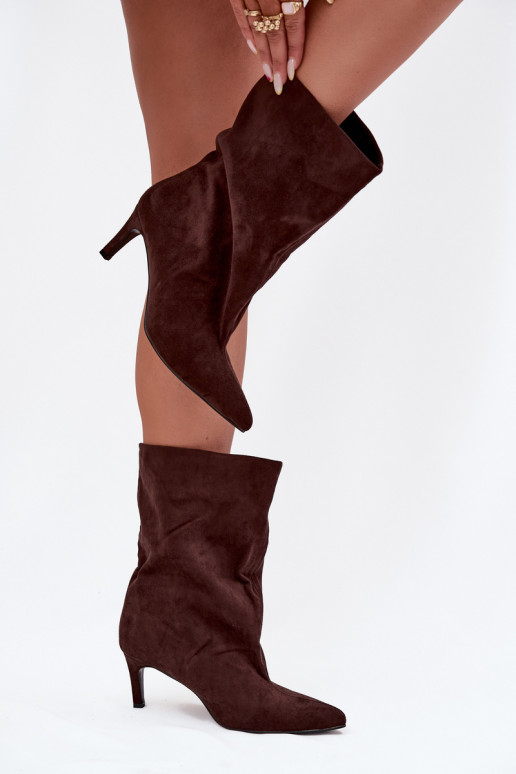 Trvalý model Dámske čižmy s tenkými podpätkami CzekoladoIne Solvienne