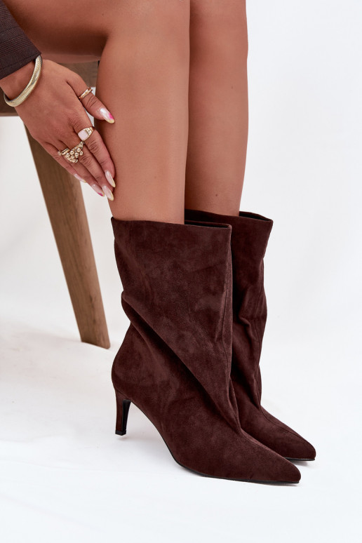 Trvalý model Dámske čižmy s tenkými podpätkami CzekoladoIne Solvienne