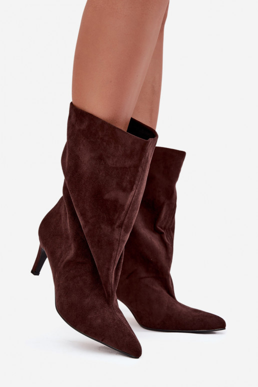 Trvalý model Dámske čižmy s tenkými podpätkami CzekoladoIne Solvienne