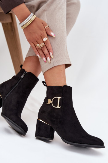 zahriať sa Dámske čižmy Ze zlatej farbymi Elementami čierna Ambrine