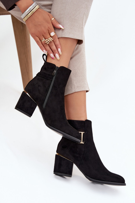 zahriať sa Dámske čižmy Ze zlatej farbymi Elementami čierna Ambrine