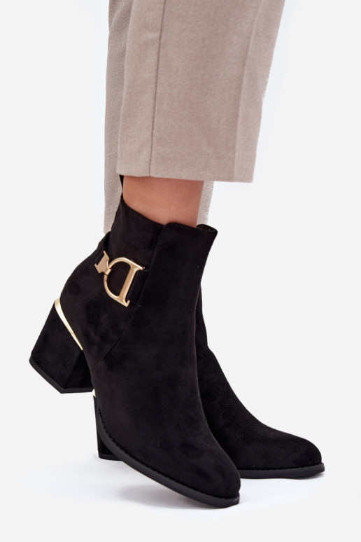 zahriať sa Dámske čižmy Ze zlatej farbymi Elementami čierna Ambrine