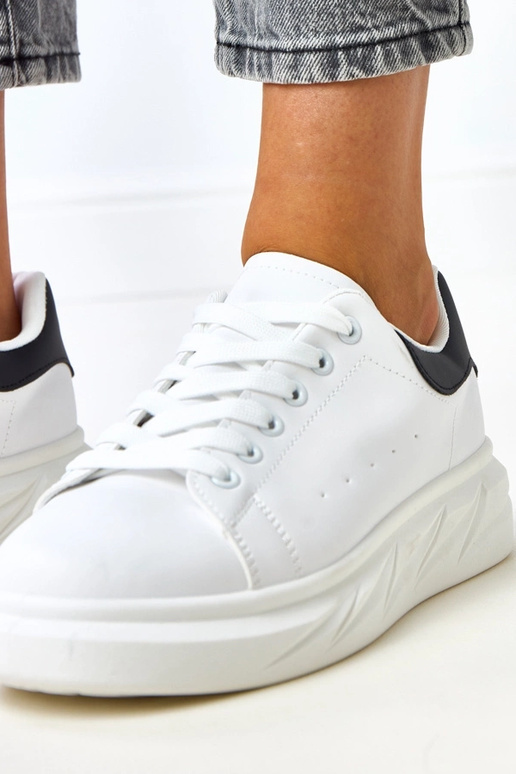 Čierno-biele platformové tenisky Rosier