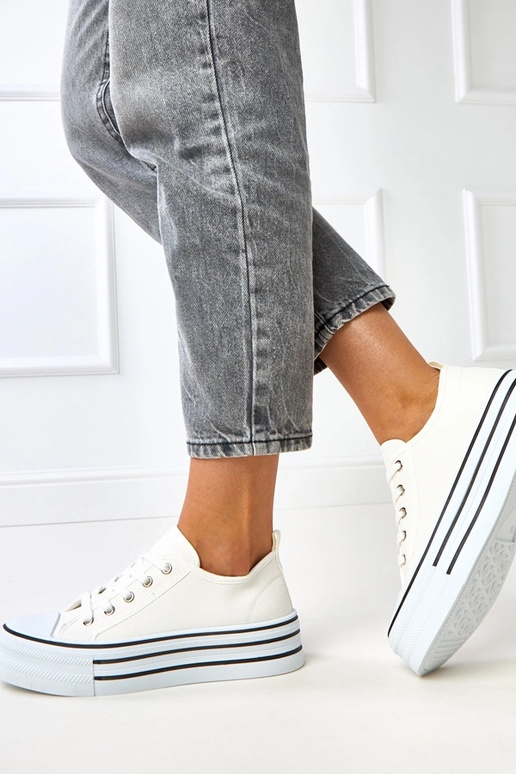 Biele platformové topánky Talah