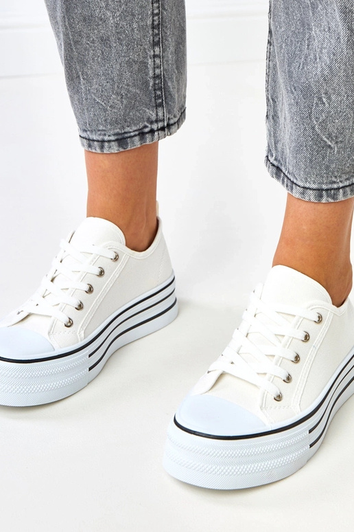 Biele platformové topánky Talah