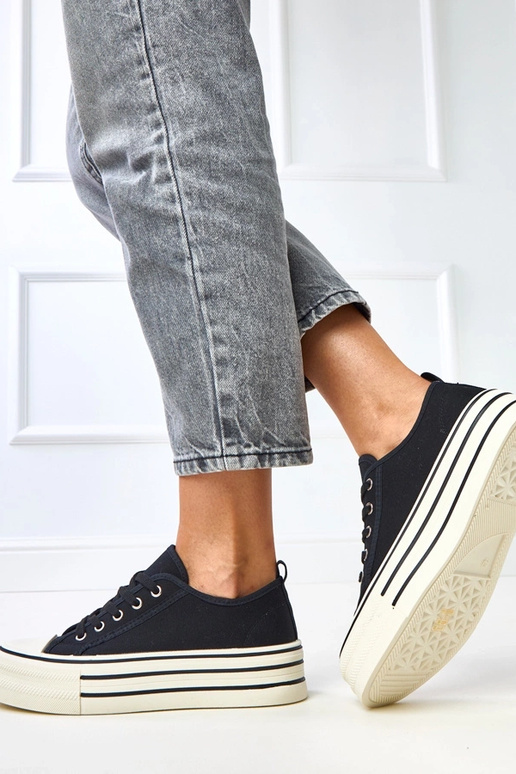 Čierne platformové topánky Talah