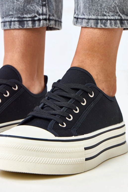 Čierne platformové topánky Talah