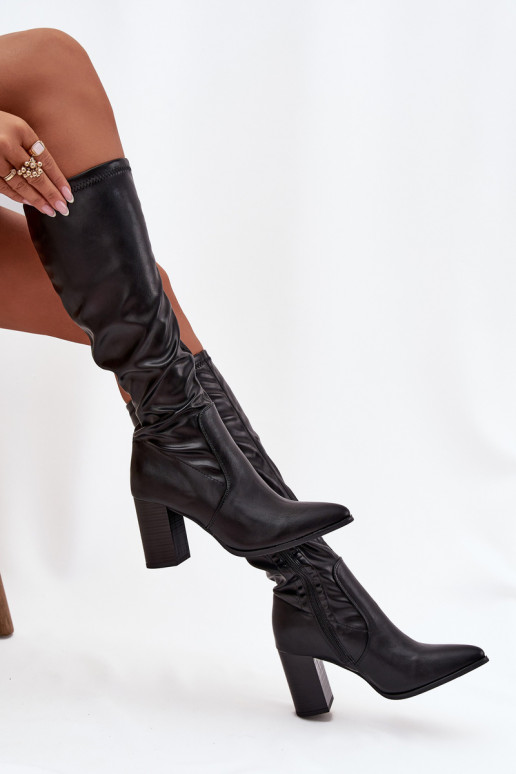 dámske čižmy s podpätkami Vinceza 16511 čierna