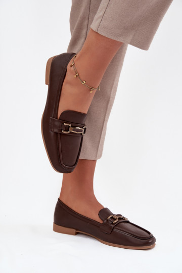 topánky Mokasíny Dámske s ozdobami Hnedá farba Priscelle