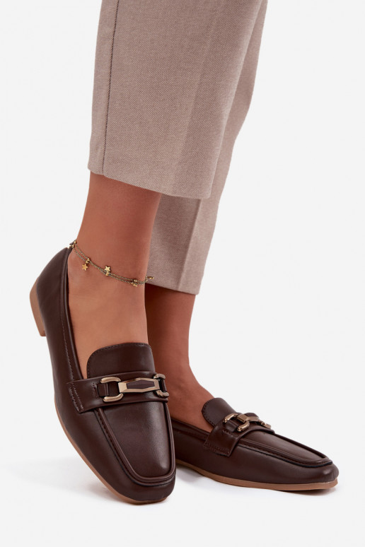 topánky Mokasíny Dámske s ozdobami Hnedá farba Priscelle