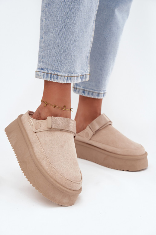 Snehule Dámske s platformous lepiacim zapínanímem slonovina Jorielle Snehule Dámske s platformous lepiacim zapínanímem slonovina Jorielle