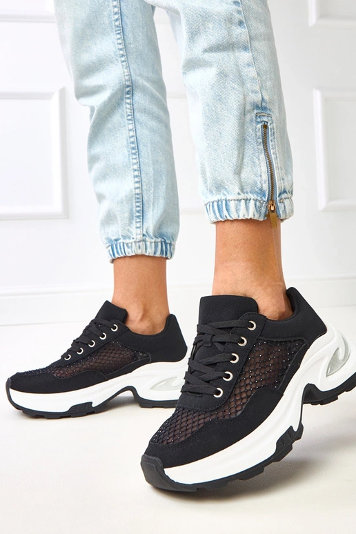 Čierne tenisky na platforme so...