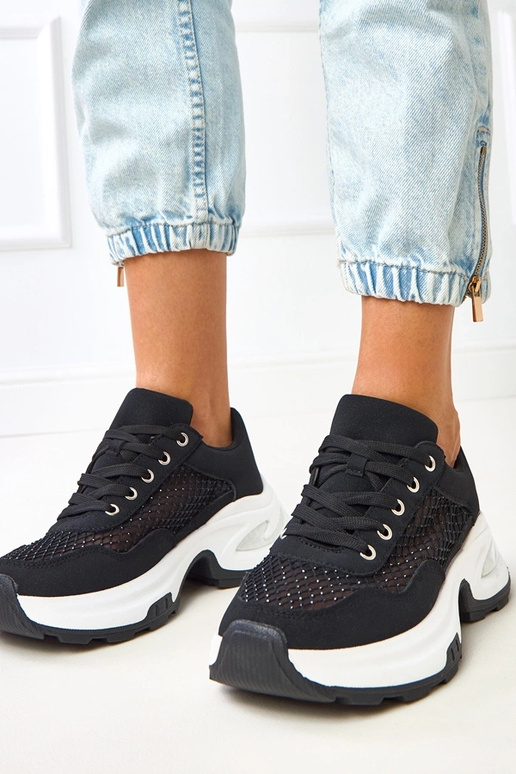 Čierne tenisky na platforme so...