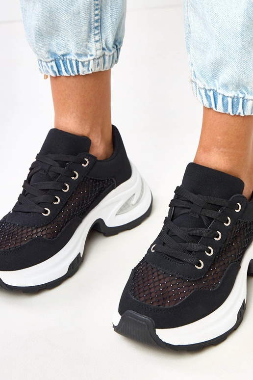 Čierne tenisky na platforme so...