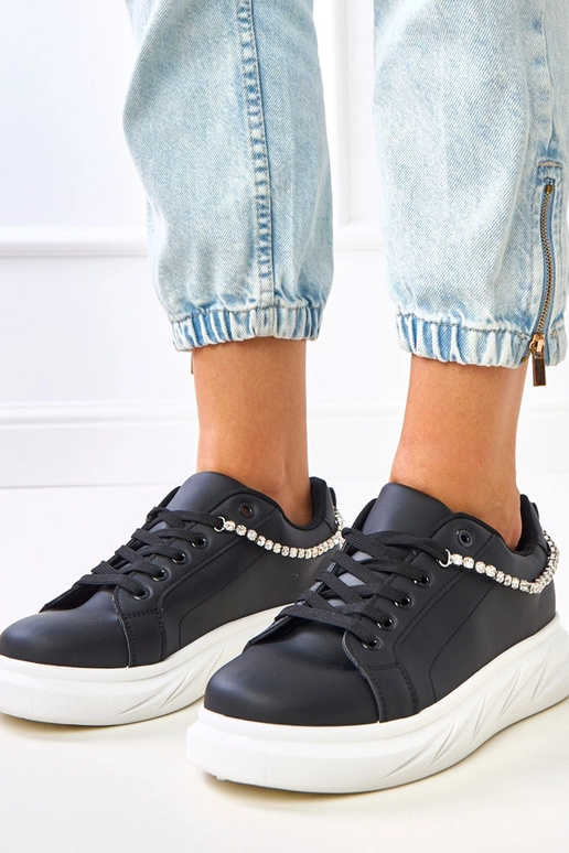 Čierne tenisky na platforme s...