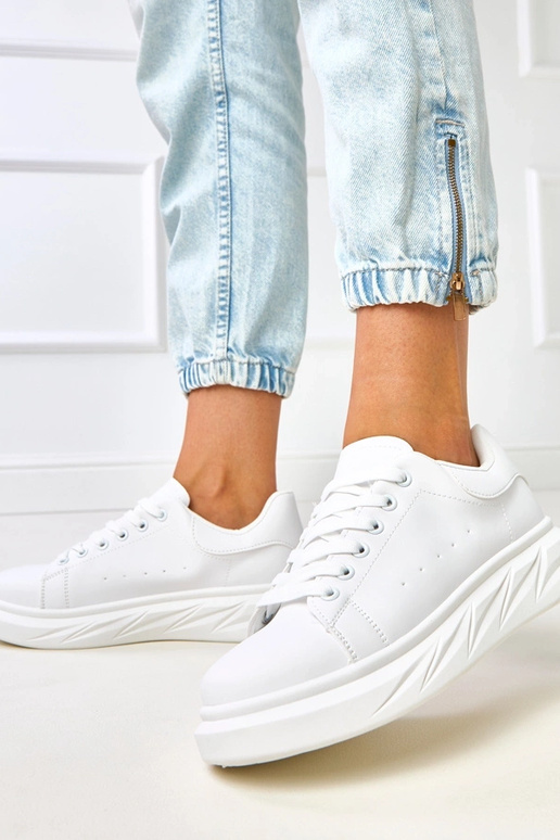 Biele tenisky na platforme „Rosier" Biele tenisky na platforme „Rosier"