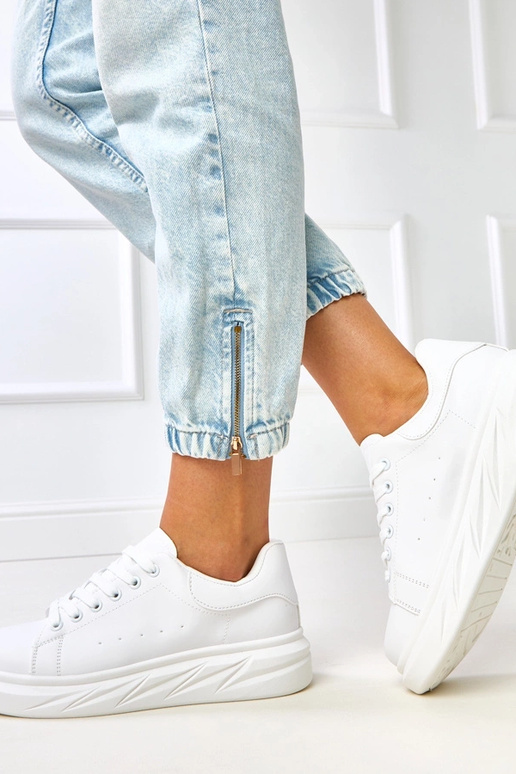 Biele tenisky na platforme „Rosier" Biele tenisky na platforme „Rosier"