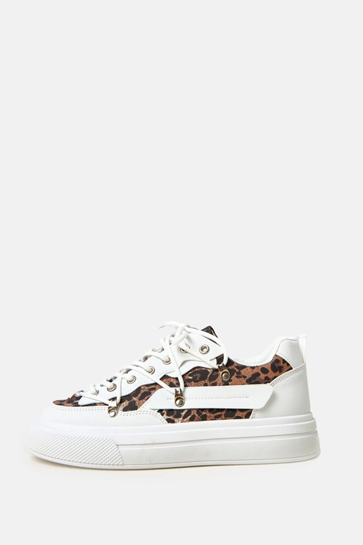 Biele tenisky na platforme s...