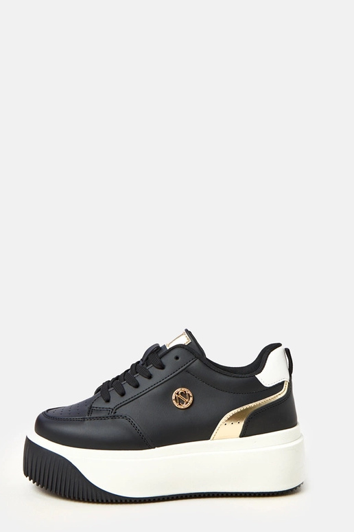 Čierne športové tenisky na platforme...