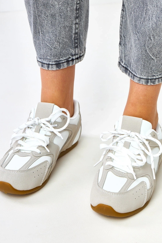 Biele pieskové športové tenisky s...