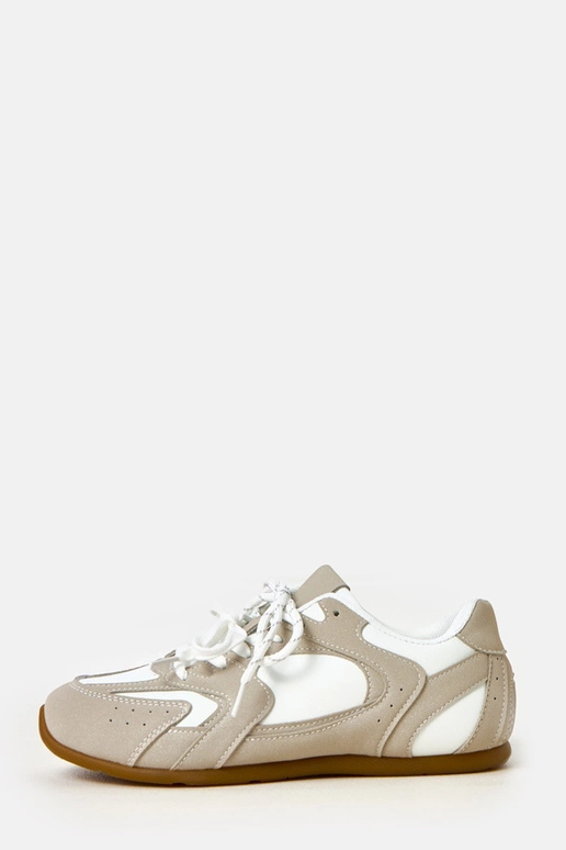 Biele pieskové športové tenisky s...