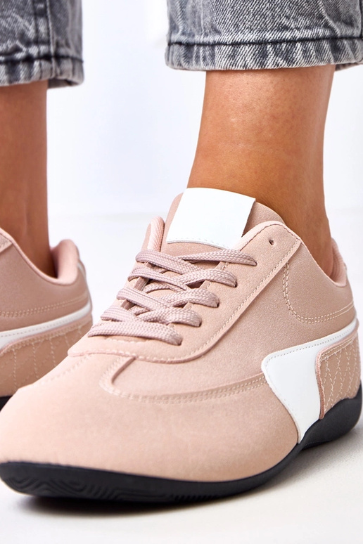 Ružové športové tenisky s bielym...