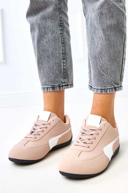 Ružové športové tenisky s bielym...