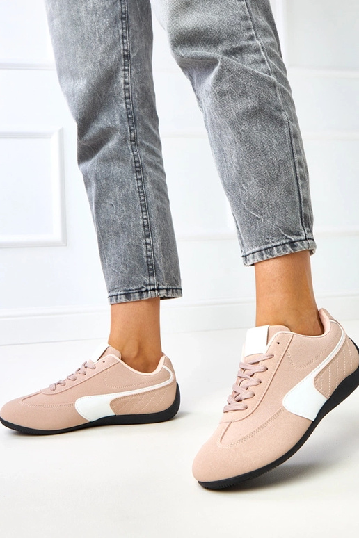 Ružové športové tenisky s bielym...