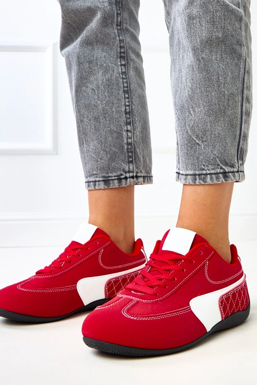 Červené športové tenisky s bielym...