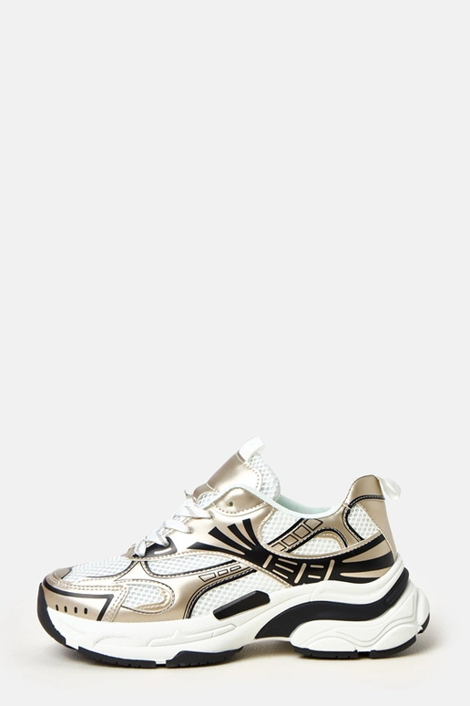 Zlaté športové tenisky na masívnej...